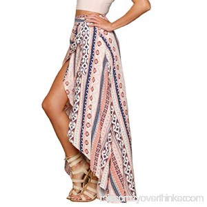 SHFZ Womens Ethnic Print Maxi Skirt Wrapped Beach Bathing Suit Cover up Dress